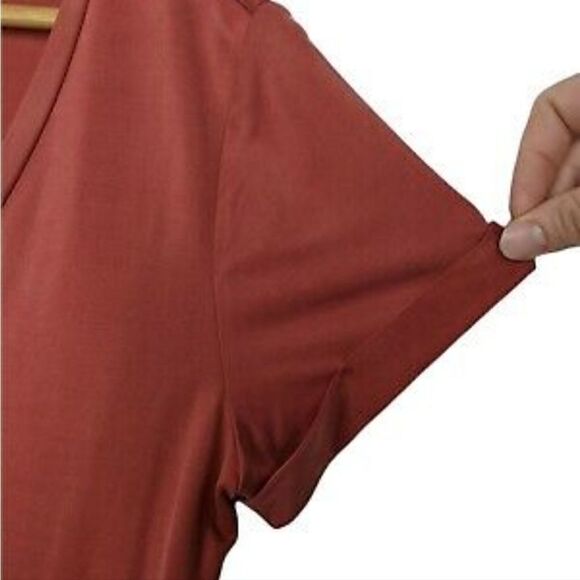 Anthropologie V Neck Colorblocked Dress Short Sleeve - Picture 9 of 10